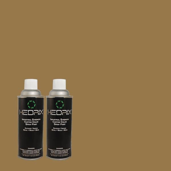 Hedrix 11 oz. Match of 3B5-6 Shagbark Flat Custom Spray Paint (2-Pack)