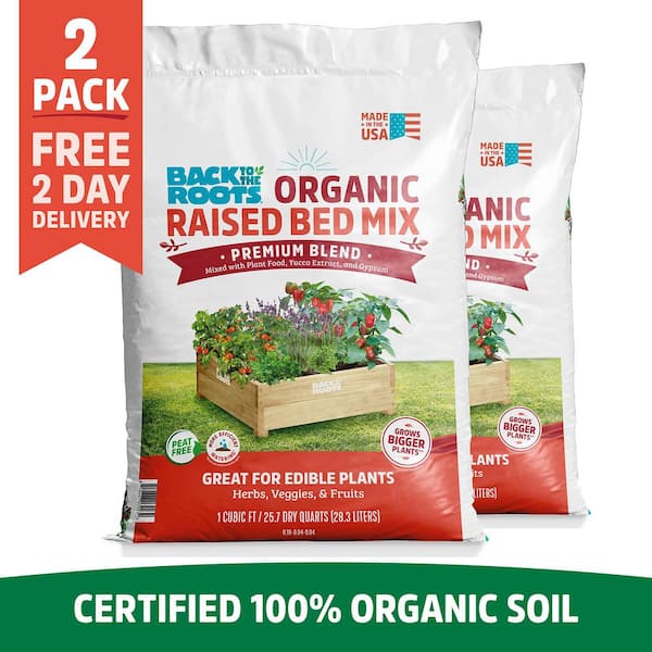 Back to the Roots Organic Raised Bed Soil (2 1 cu.ft. Bags )