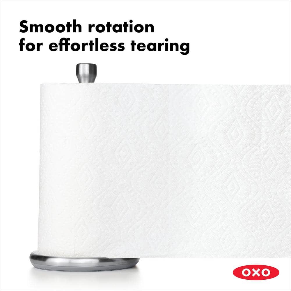 Stainless Steel Freestanding Paper Towel Holder with Weighted Base