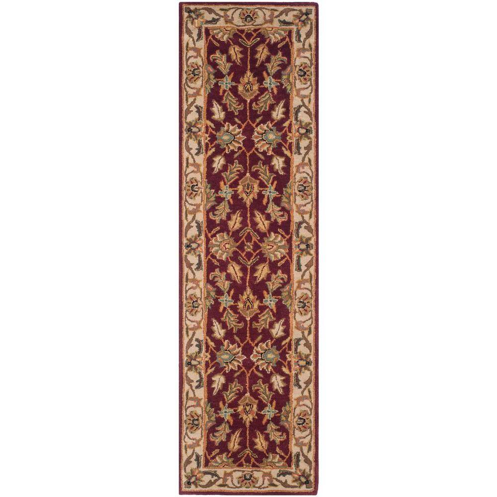 SAFAVIEH Heritage Red/Ivory 2 ft. x 8 ft. Border Runner Rug HG628D-28 ...