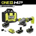 ONE+ 18V Lithium-Ion 2.0 Ah, 4.0 Ah, and 6.0 Ah HIGH PERFORMANCE Batteries and Charger Kit w/ HP Brushless Angle Grinder