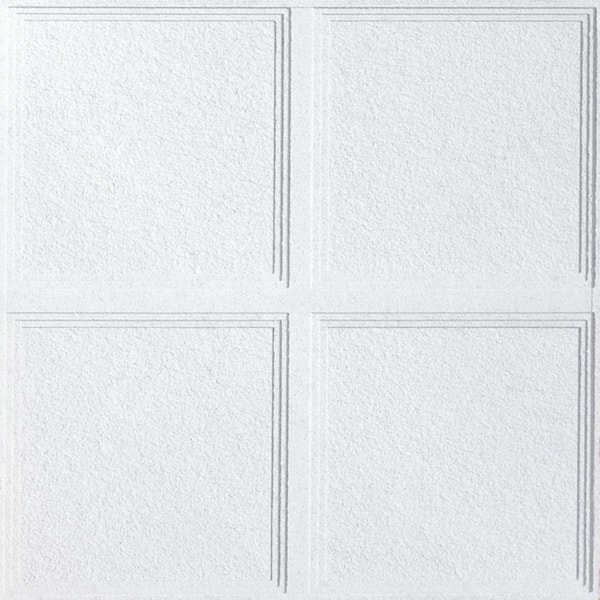 Luna 2 ft. x 2 ft. White Pedestal IV Lay-In Fiberboard Ceiling Panel (12-Pack)