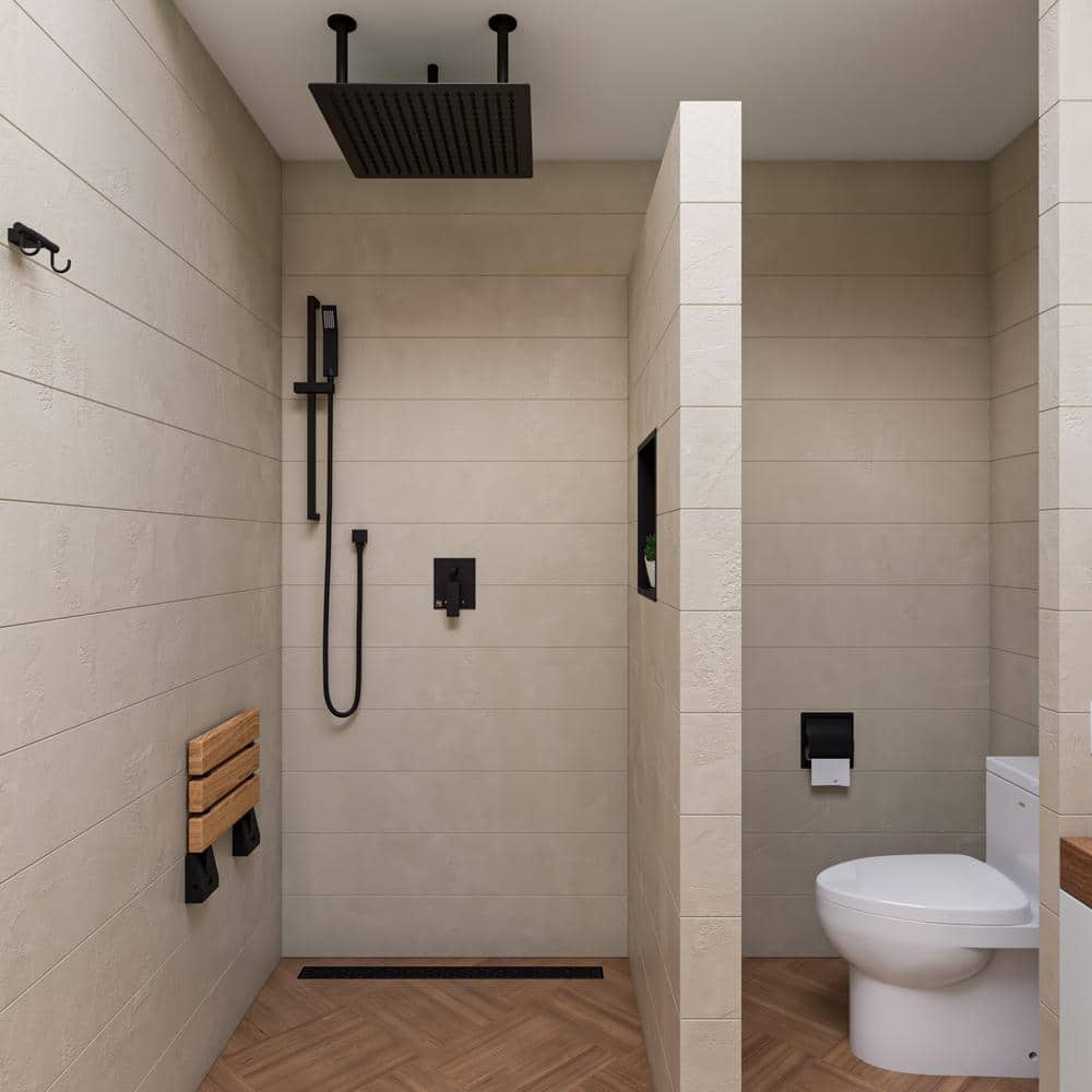 36'' Black Matte Stainless Steel Linear Shower Drain
