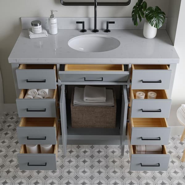 ARIEL Hepburn 48 in. W x 22 in. D x 36 in. H Single Sink