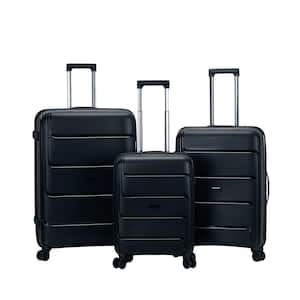 Aero 3-Piece Black Hardside Spinner Luggage Set