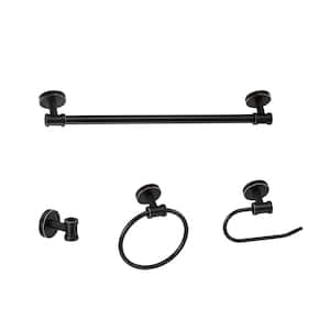 4-Piece Bath Hardware Set 20 in. with Mounting Hardware in Oil Rubbed Bronze