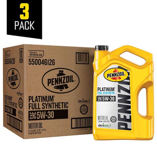 5 qt. Pennzoil Platinum SAE 5W-30 Full Synthetic Motor Oil (Case of 3)