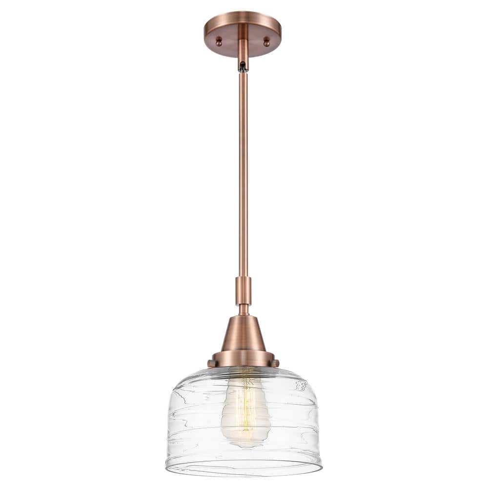 Bell 100-Watt 1-Light Antique Copper Standard Mini Pendant Light with Clear Glass Shade, No Bulbs Included price history on PriceWatchPro