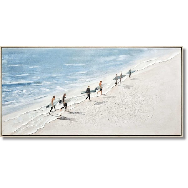 1 Piece Framed Coastal Art Print 27.6 in. x 55.1 in.
