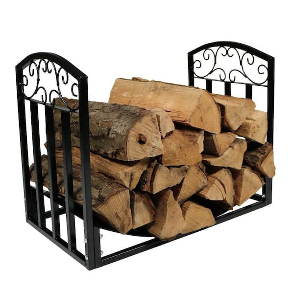 Sunnydaze Decor 24 in. Decorative Firewood Log Rack Holder