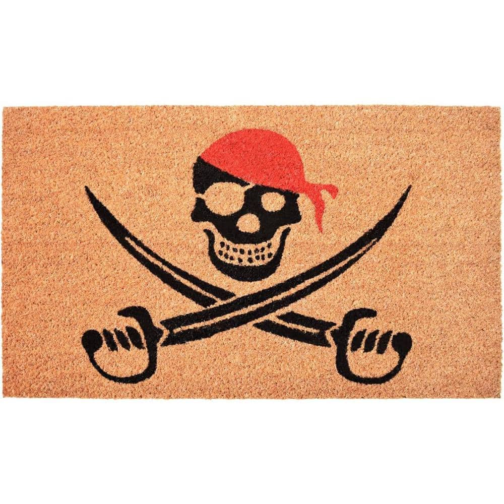Multi-Colored 29 in. x 17 in. Coir Non-Slip Indoor / Outdoor Door Mat price history on PriceWatchPro