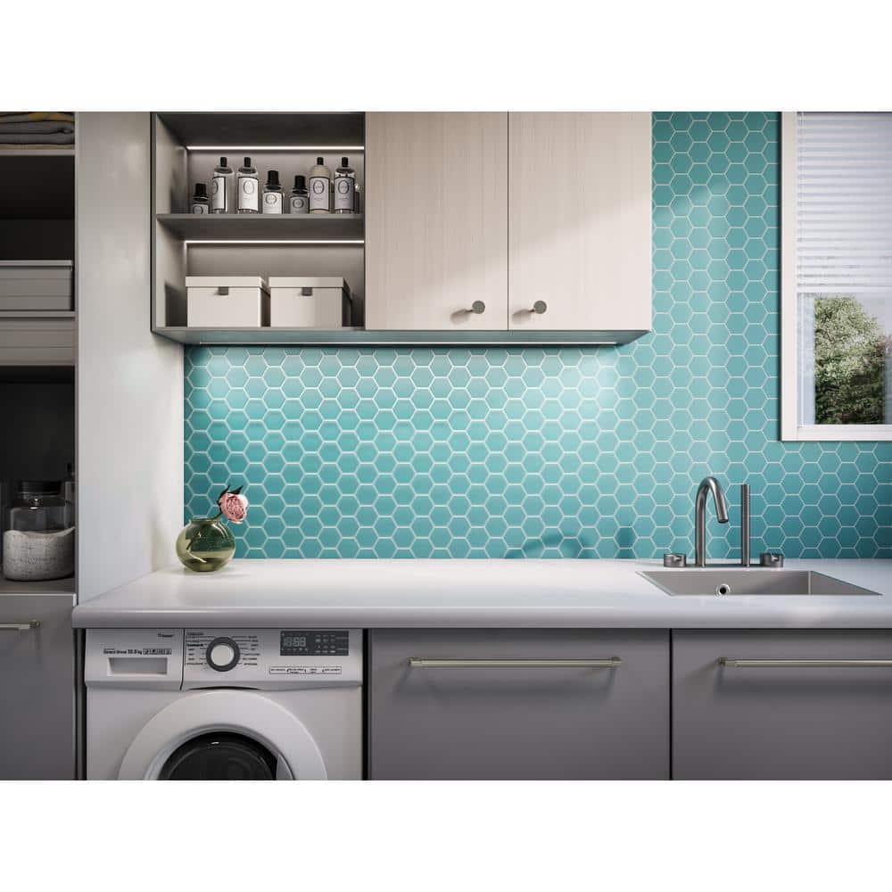 Skyline Matte 11x12 Glass Honeycomb Mosaic Tile