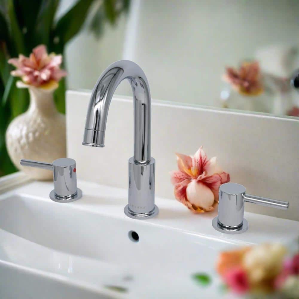St. Lucia Chrome 2-Handle Widespread Bathroom Faucet