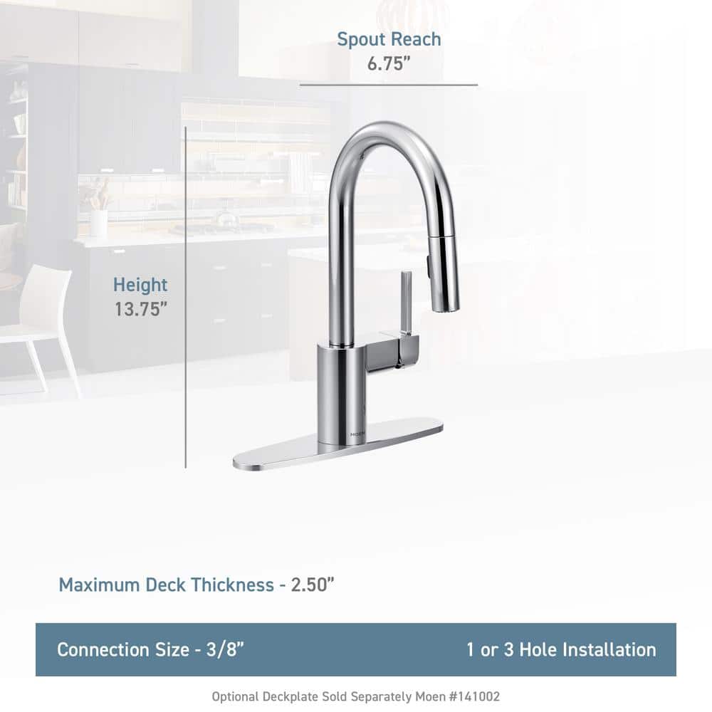Brushed Gold High Arc Pulldown Bar Faucet with Pull-out Spray