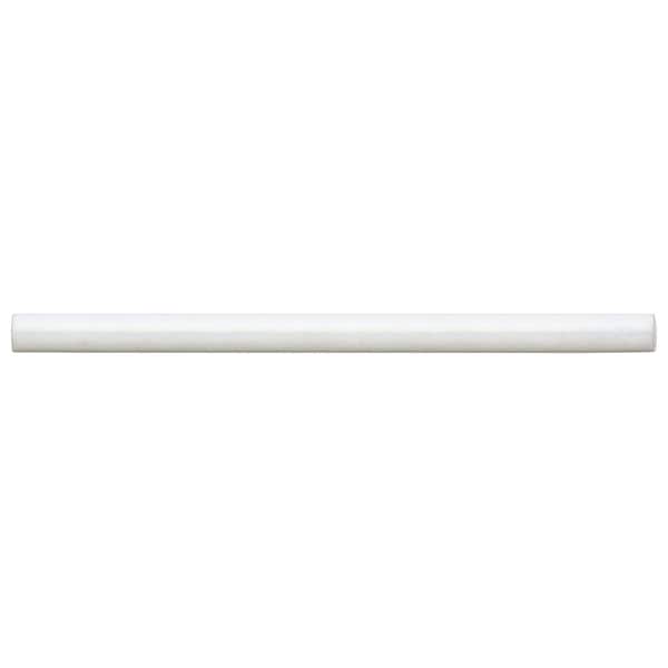 Cloe 0.5 in. x 8 in. Ceramic Jolly Miter Edge Backsplash Accessory Trim in White (1.67 sq. ft. /Case)