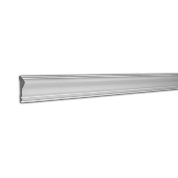 WM 390 2-5/8 in. x 5/8 in. x 96 in. Plain Recycled Polystyrene Panel Moulding Pro Pack 64 LF (8-Pack)
