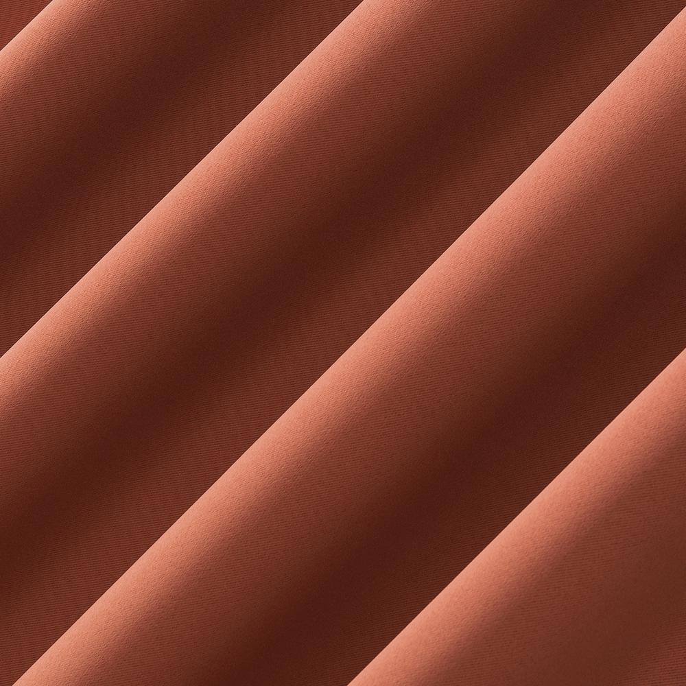 Terracotta Blackout Polyester Rod Pocket Curtain Panel 40" x 95"