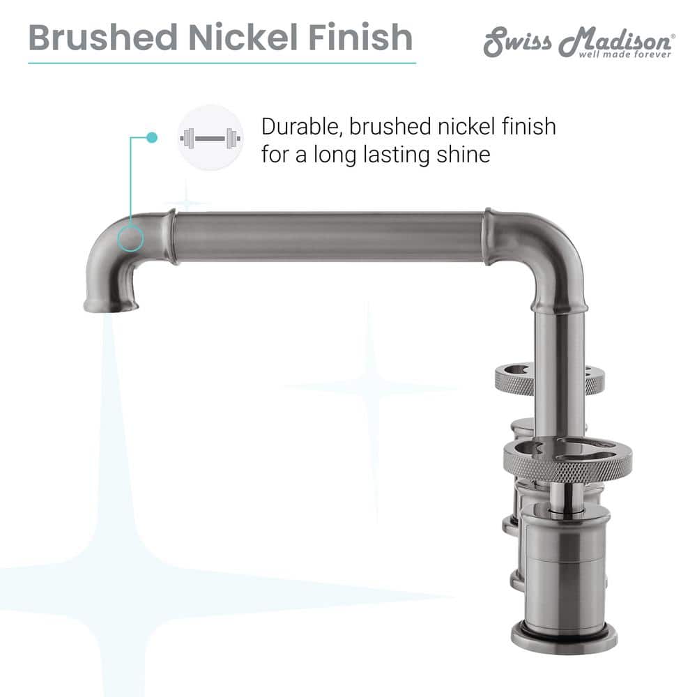 Avallon 8" Brushed Nickel Widespread Bathroom Faucet