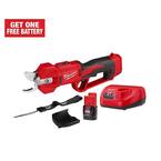 M12 12V Cordless Brushless Pruner Shears Kit W/ 2.0 Ah Battery & Charger