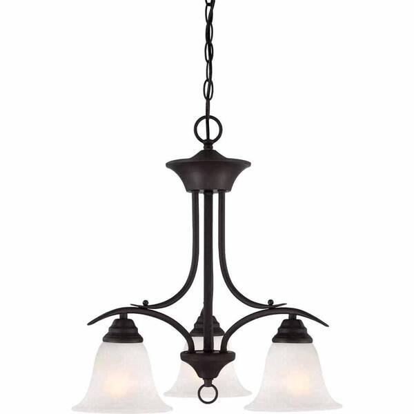 Filament Design Lenor 3-Light Antique Bronze Incandescent Ceiling Chandelier