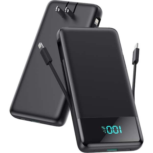 Yichuhaoxi Portable Charger for iPhone with Built in Cables and Wall Plug, Upgraded 13800mAh Fast Charging USB C
