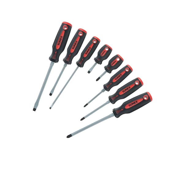 SUNEX TOOLS Combination Screwdriver Set (8-Piece) 118SS - The Home Depot