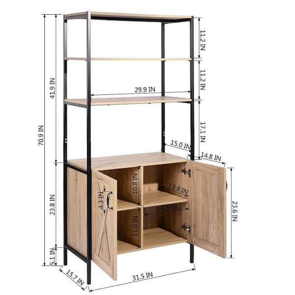 Modern Oak Kitchen Cabinet Set (8 pc.) [AZT T4725]