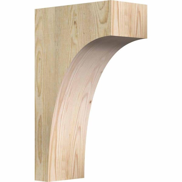 Ekena Millwork 6 in. x 12 in. x 20 in. Douglas Fir Huntington Rough Sawn Corbel