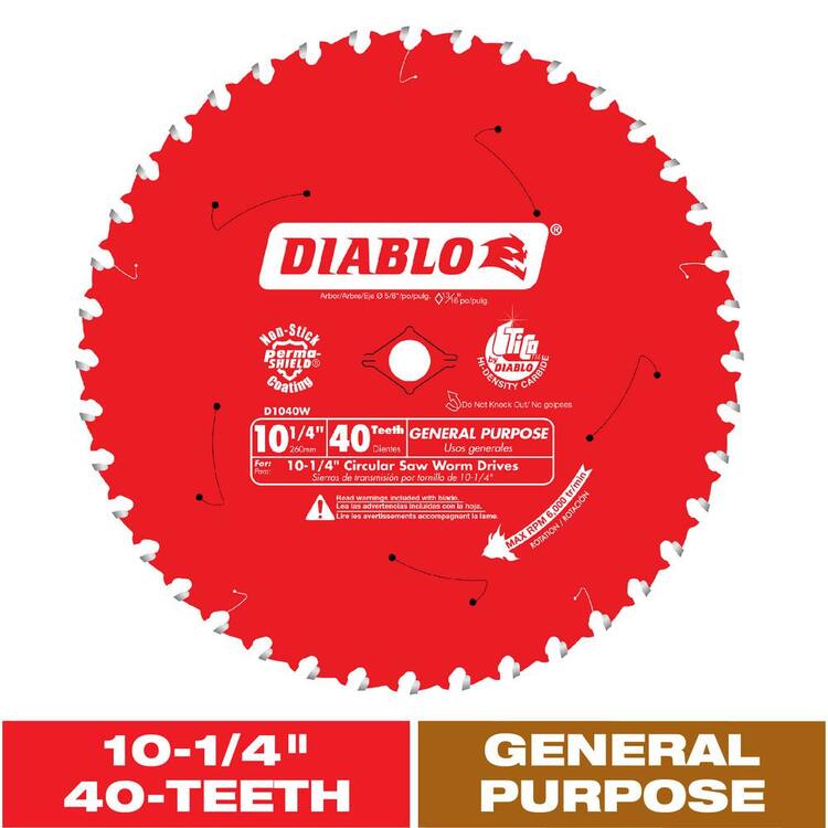 DIABLO 10in. x 40-Tooth General Purpose Saw Blade for Wood