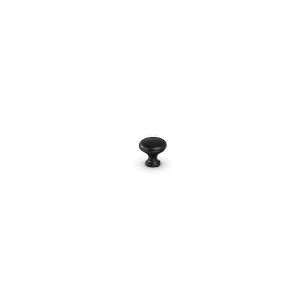 SIMPLY WOODMARK PRO Shaker Full Overlay 1.125 in. W x 1.0625 in. D x 1.125 in. H Classic Knob in Matte Black