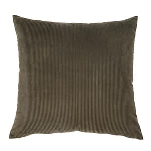 Corda Ribbed Throw Pillow18 in. x 18 in. Olive
