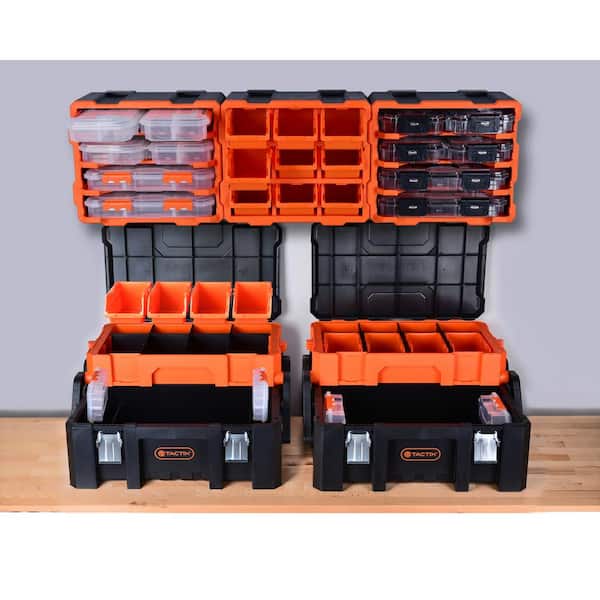 TACTIX 22-Compartment Plastic Double Sided Small Parts Organizer 320042 -  The Home Depot