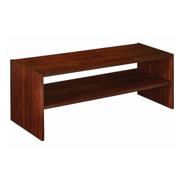 Stackable 11.63 in. H x 31 in. W x 11.63 in. Dark Cherry Laminate 2-Cube Storage Organizer