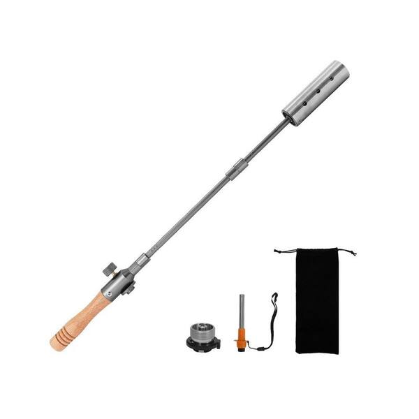 ITOPFOX Outdoor Camping Extended FlameThrowing Lighter Stainless Steel