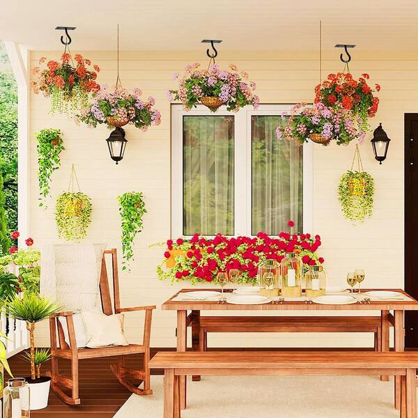 Unbranded Ceiling Hooks for Hanging Plant, Hanger for Indoor and Outdoor  Plant Pots Holder, 2.5 in. 6-Pack, Iron Jkzzc00198