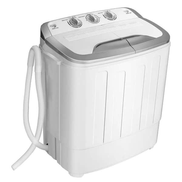 SUPER DEAL Compact Mini Twin Tub Washing Machine, Portable Laundry