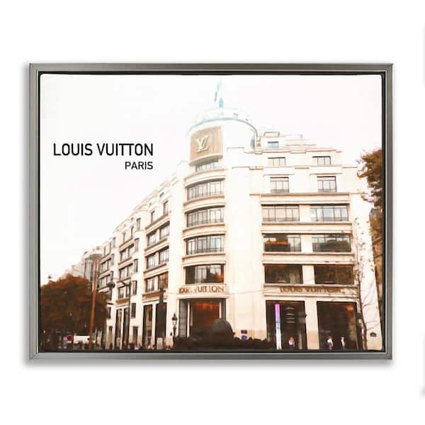 Stupell Industries Designer Brand Building by Graffi tee Studios Gray Floater Frame Architecture Graphic Art Print 25 in. x 31 in.