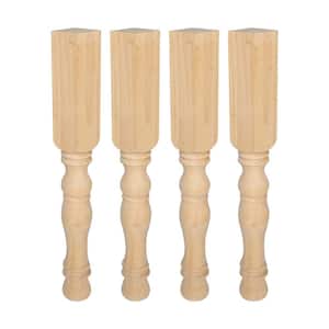 34-1/2 in. x 4 in. Unfinished North American Solid Hardwood Kitchen Island Leg (Pack of 4)