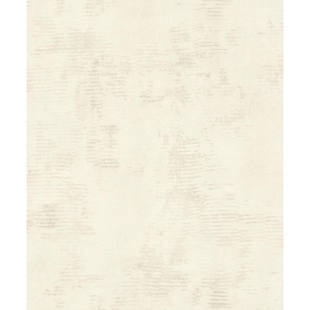 57.8 sq. ft. Osborn Cream Distressed Texture Strippable Wallpaper Covers