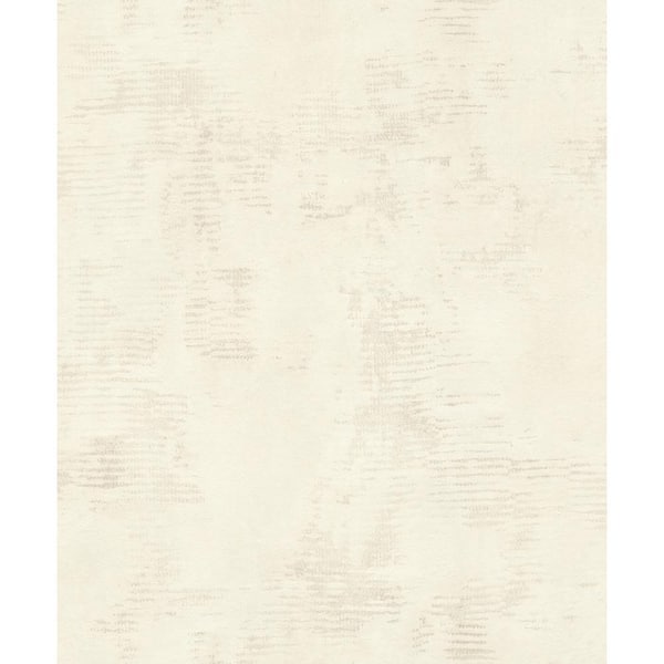 Advantage 57.8 sq. ft. Osborn Cream Distressed Texture Strippable Wallpaper Covers