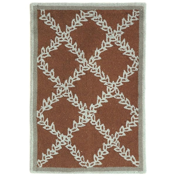 SAFAVIEH Chelsea Brown/Blue 2 ft. x 3 ft. Border Area Rug
