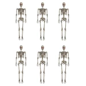 5 ft. Poseable Pitted Skeleton with LED Eyes (6-Pack)