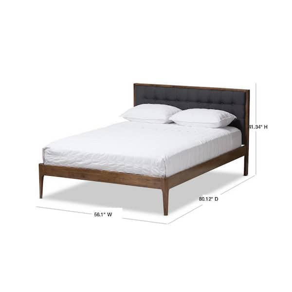 Baxton Studio Jupiter Dark Gray Full Platform Bed 28862 7622 HD