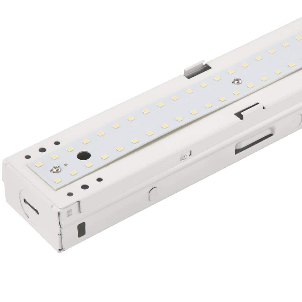 8-Foot White LED Strip Light Fixture with Lens Cover