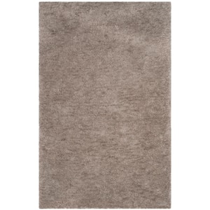 Sheep Shag Silver 5 ft. x 8 ft. Solid Gradient Area Rug