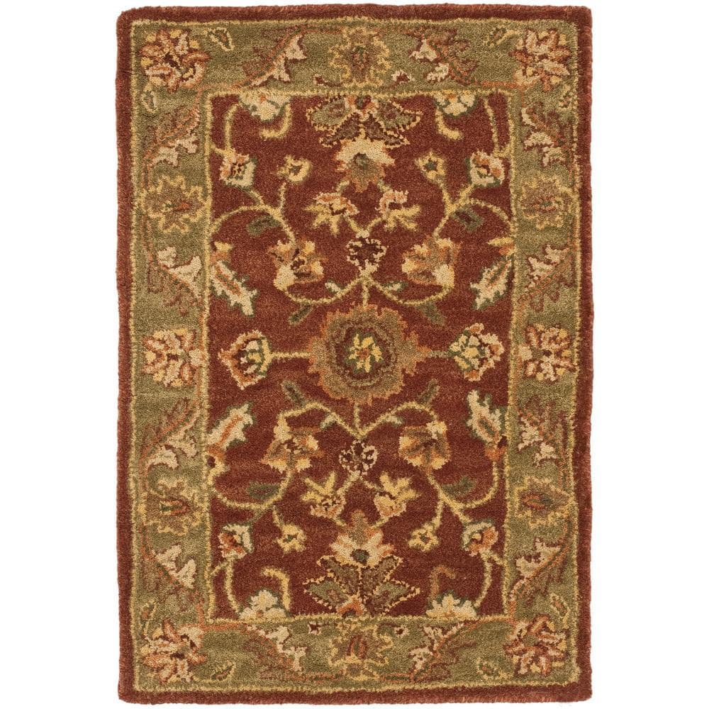 Safavieh Golden Jaipur Rust/Green 2 ft. x 3 ft. Border Area Rug-GJ250E ...