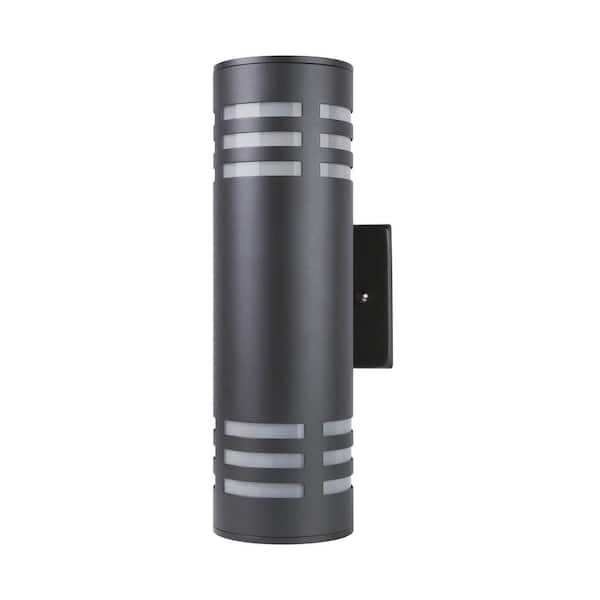 ZACHVO 2-Lights Black Hardwired Outdoor Wall Lantern Armed Sconce