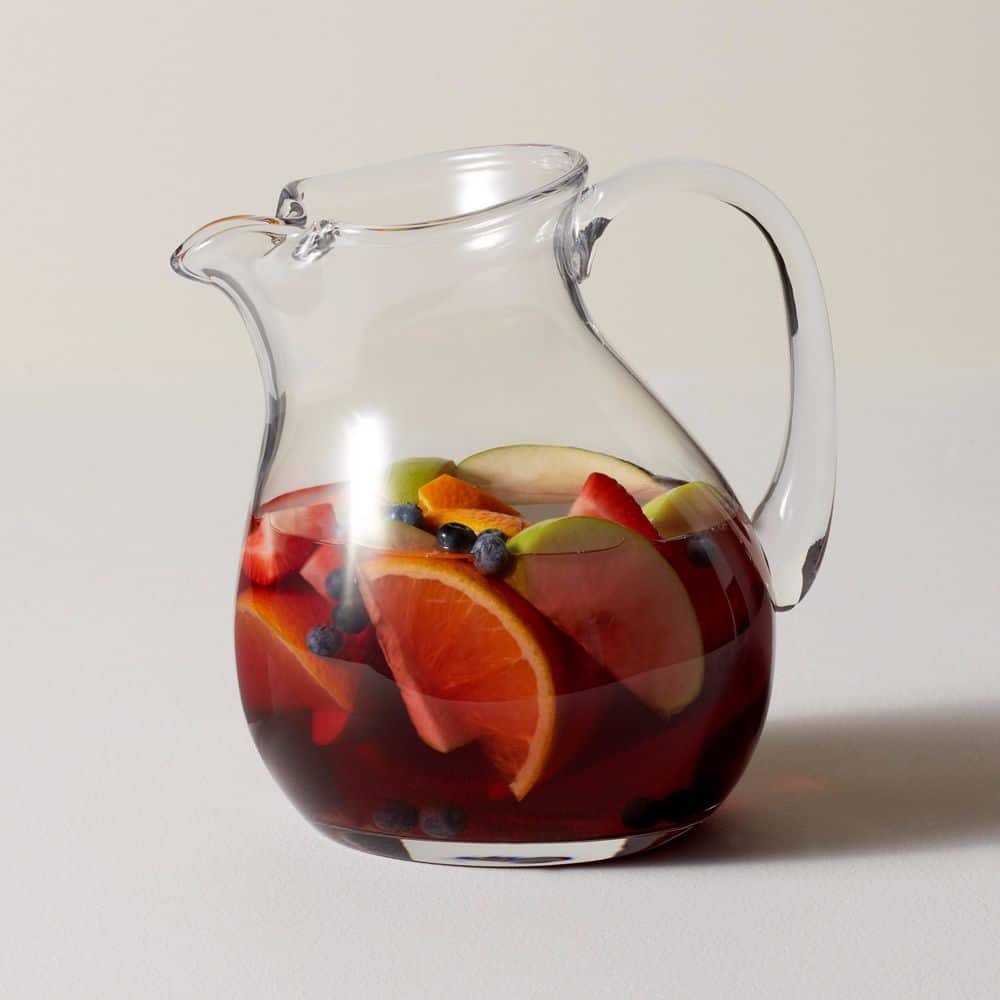 Clear European Lead-Free Crystal 80 oz. Handled Pitcher