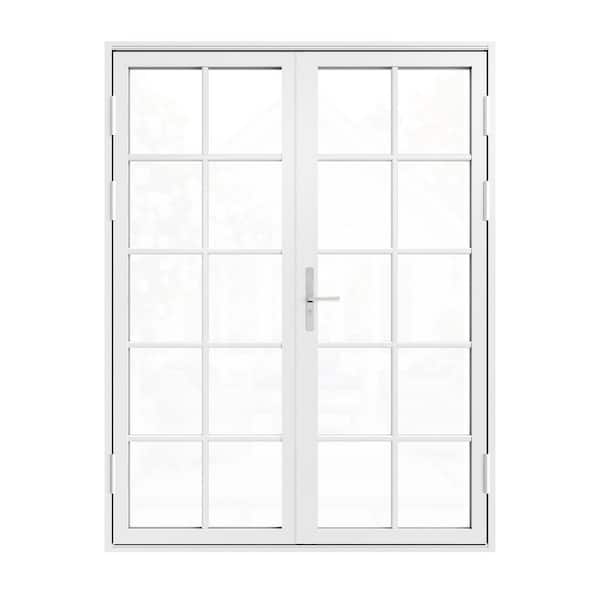 JELD-WEN 72 in. x 96 in. V-4500 White Vinyl Left-Hand 9 Lite