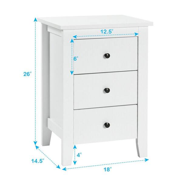 bedside table 28cm wide